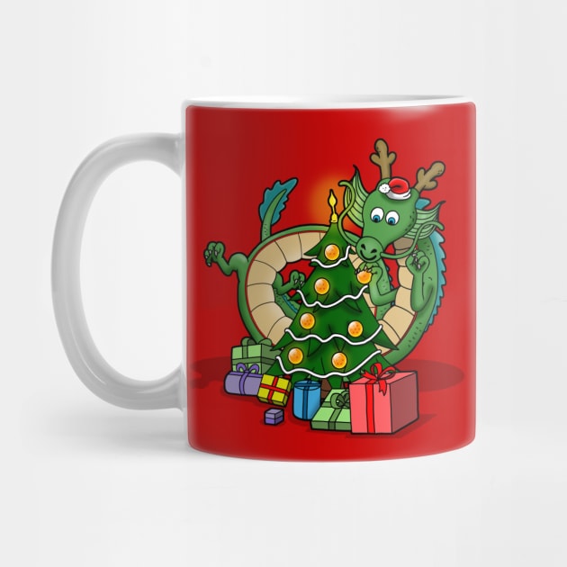 Christmas Anime Funny Dragon Christmas Tree by BoggsNicolas